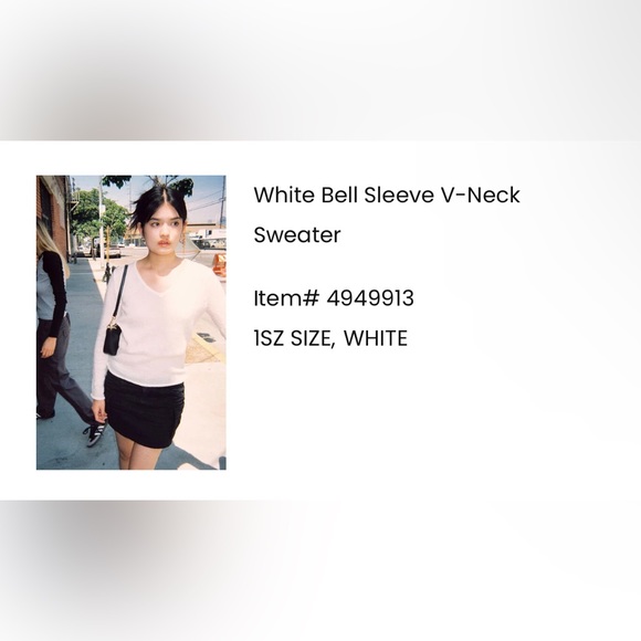 brandy/ john galt bell v-neck top - Picture 3 of 3